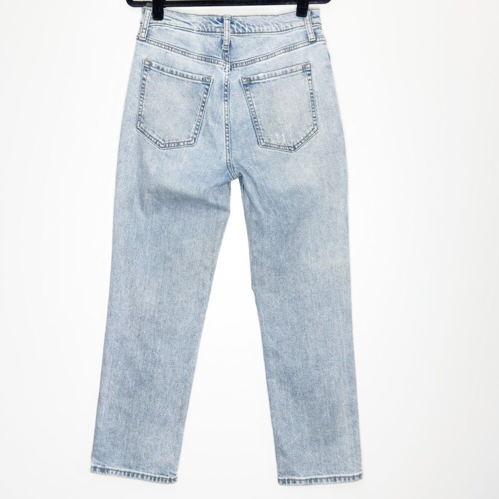 Banana Republic Premium Denim High Rise Straight Ankle Jeans Women's Size 28 - Picture 8 of 9